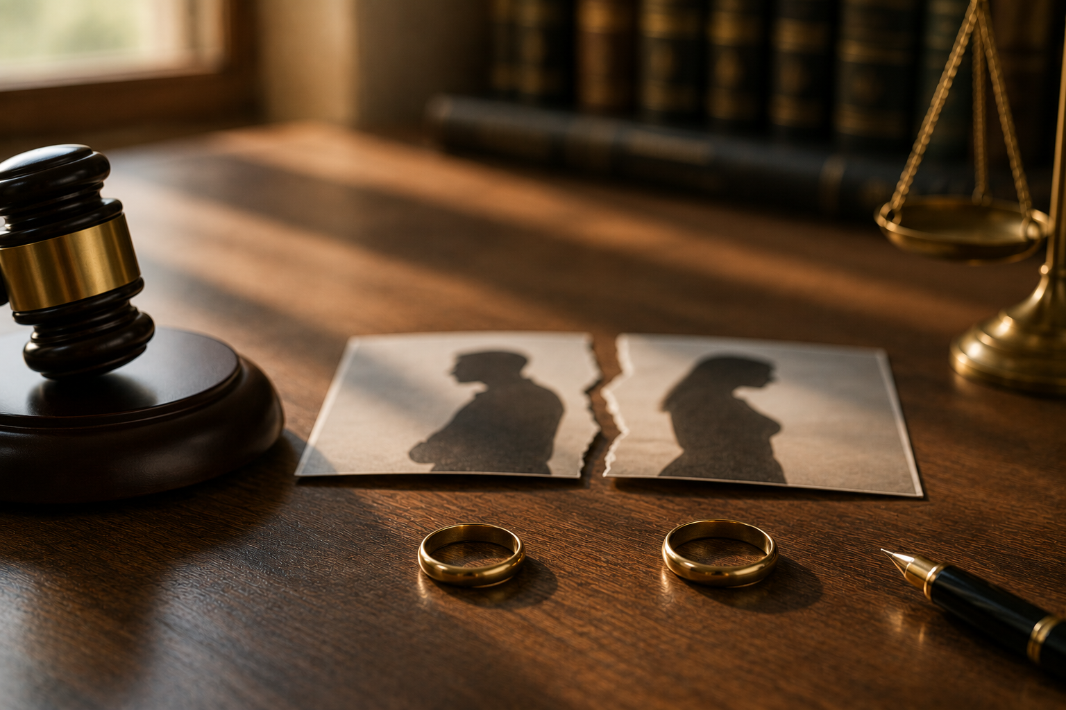 Persona organizando documentos después de iniciar un procedimiento de divorcio