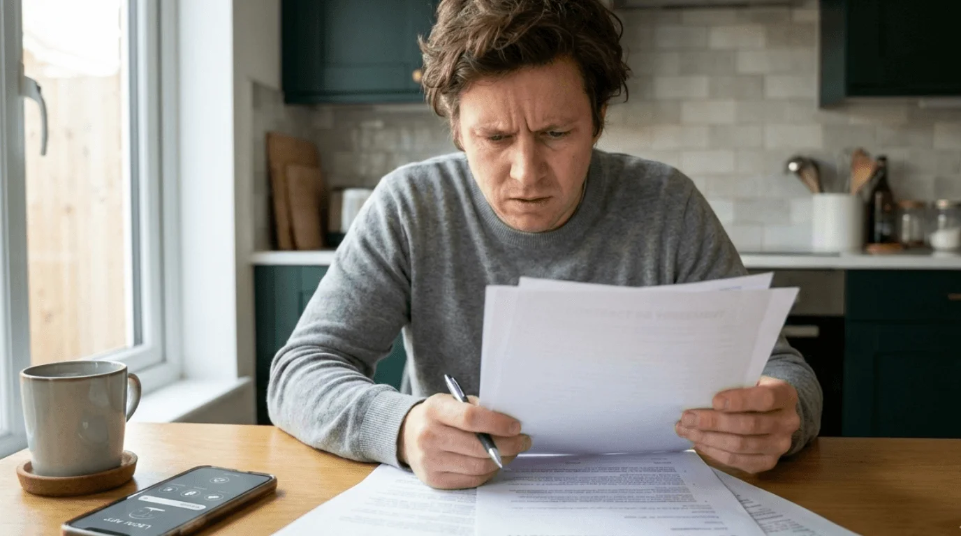 Persona revisando documentos legales