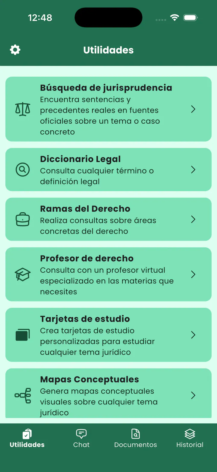 Captura 15 de la aplicación Asistente Legal IA