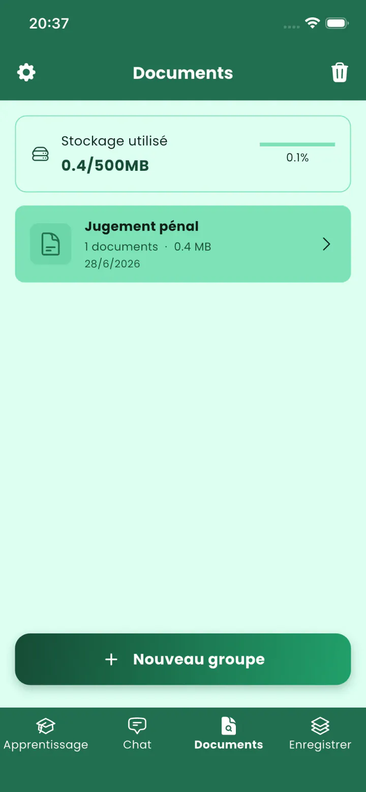 Capture 2 de l’application Legal Assistant AI